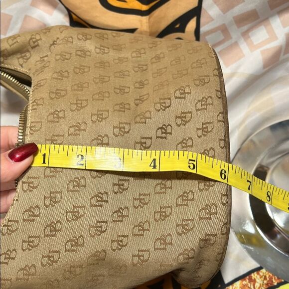 Dooney & Bourke Tan Mini Monogram Hobo Bag - Picture 12 of 14